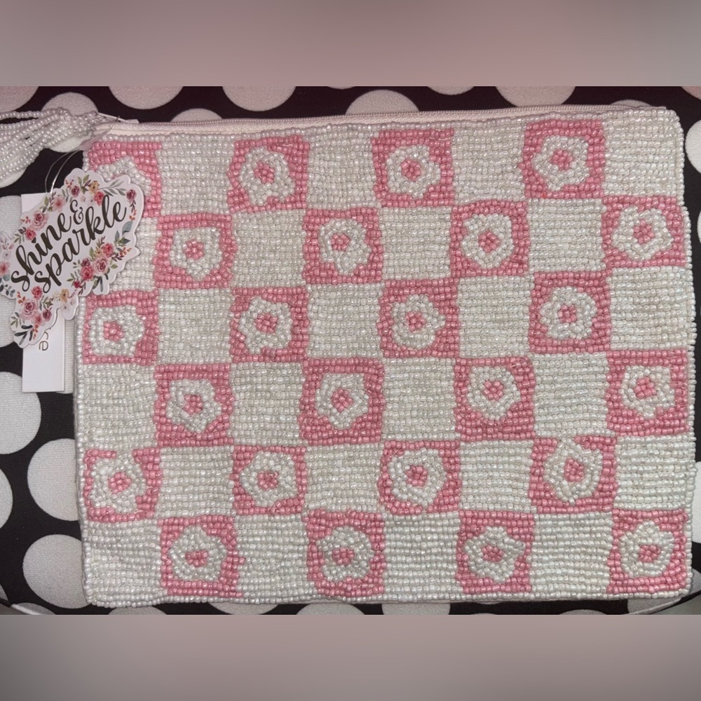 Noor-è-Noire Beaded Cosmetic bag.